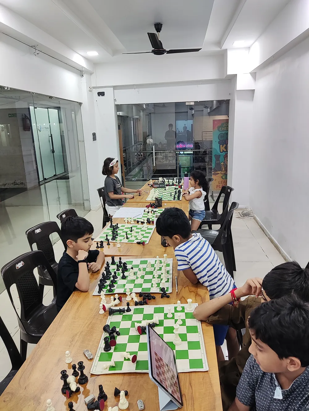 Chess coaching session at Surat Chess Club, Vesu, Surat